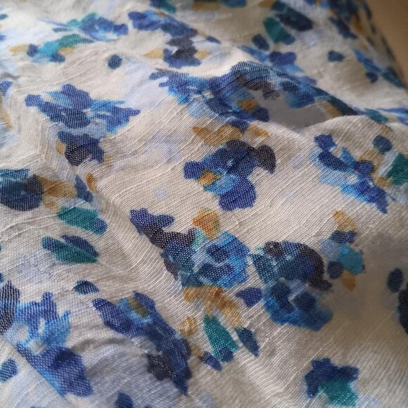 Lane Bryant Floral Print Puff Sleeve Dress Blue Flowers  18 - Picture 7 of 7